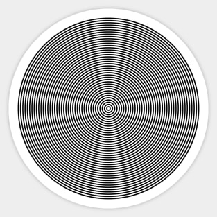 Offset Concentric Circles Pattern 002 Sticker